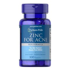Puritan's Pride Zinc for Acne 100 таблеток Цинк