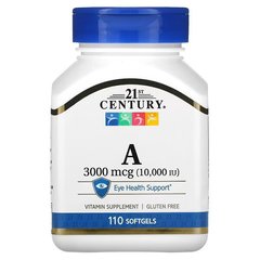 21st Century витамин A 3000 мкг (10 000 МЕ) 110 капсул Витамин A