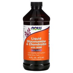 NOW Liquid Glucosamine & Chondroitin with MSM 473 ml Добавки