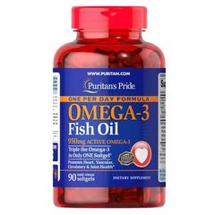 Puritan's Pride One Per Day Omega-3 Fish Oil 1360 mg 90 капсул Омега-3