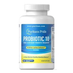 Puritan's Pride Probiotic 10 30 капсул Пробиотики и энзимы
