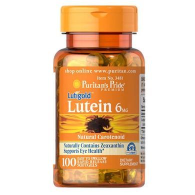 Puritan's Pride Lutein 6 mg with Zeaxanthin 100 капсул Лютеїн