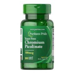 Puritan's Pride Chromium Picolinate 500 mcg 100 таб Хром