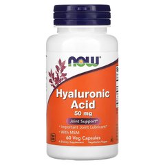 NOW Hyaluronic Acid 50 mg 60 капс Гіалуронова кислота
