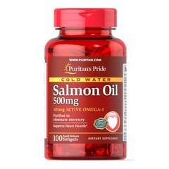 Puritan's Pride Omega-3 Salmon Oil 500 mg 100 капсул Омега-3