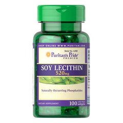 Puritan's Pride Soy Lecithin 520 mg 100 капсул Лецитин