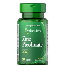 Puritan's Pride Zinc Picolinate 25 mg 100 таб Цинк