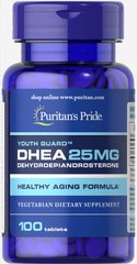 Puritan's Pride DHEA 25 mg 100 таблеток Для мозкової активності, нервової системи і сну