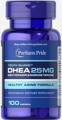 Puritan's Pride DHEA 25 mg 100 таблеток Для мозговой активности, нервной системы и сна