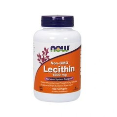 NOW Soy Lecithin 1200 mg 100 рідких капсул Лецитин