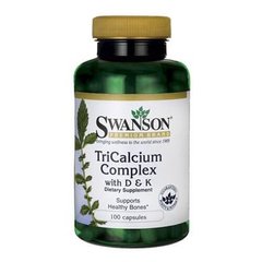 Swanson TriCalcium with Vitamins D & K 100 капсул Кальций