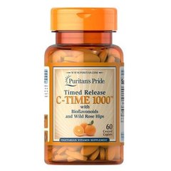 Puritan's Pride Vitamin C-1000 mg with Rose Hips Timed Release 60 таб Витамин C