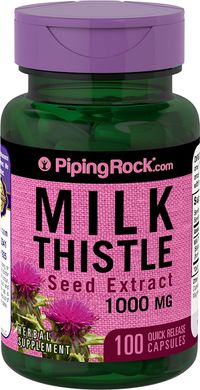 Piping Rock	Milk Thistle seed extract 1000 mg 100 капс Добавки на основі трав