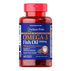 Puritan's Pride Triple Strength Omega-3 1400 mg 60 капсул Омега-3