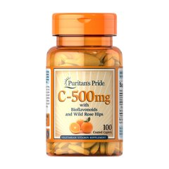 Puritan's Pride Vitamin C 500 mg with Rose Hips 100 таблеток Вітамін C