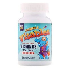 Vitables Vitamin D3 Chewable for Children 90 жувальних цукерок Вітамін D для дітей