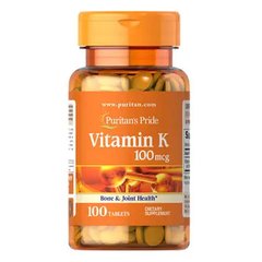 Puritan's Pride Vitamin K 100 mcg 100 таб Вітаміни