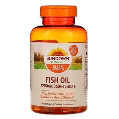 Sundown Naturals Fish Oil 1200 mg 100 капсул Омега-3