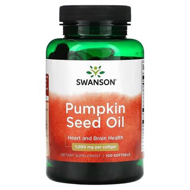Swanson Pumpkin Seed Oil 1,000 mg 100 софт-гелеві капсули Добавки