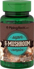 Piping Rock	6-Mushroom complex 60 капсул Добавки на основе трав
