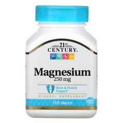 21st Century Magnesium 250 mg 110 таблеток Минералы