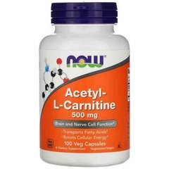 NOW Acetyl-L-Carnitine 100 рослинних капсул Для схуднення