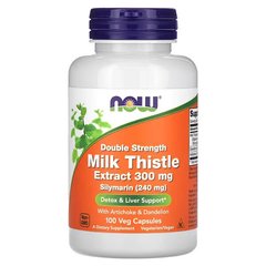 NOW Milk Thistle Extract (Silymarin 240 mg) 100 рослинних капсул Добавки на основі трав
