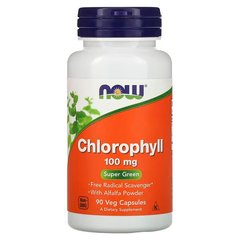 NOW Chlorophyll 100 мг 90 капсул Хлорофіл