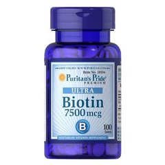 Puritan's Pride Biotin 7500 mcg 100 табл Біотін (B7)