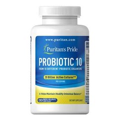 Puritan's Pride Probiotic 10 120 капсул Пробиотики и энзимы