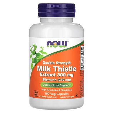 NOW Milk Thistle Extract (Silymarin 240 mg) 100 растительных капсул Добавки на основе трав