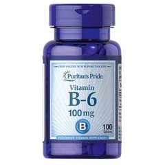 Puritan's Pride Vitamin B-6 100 mg 100 таб Вітамін B6