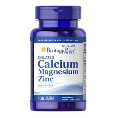 Puritan's Pride Calcium Magnesium Zinc 100 таблеток Кальций