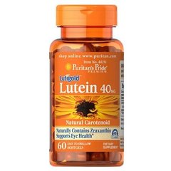 Puritan's Pride Lutein 40 mg with Zeaxanthin 60 капсул Лютеин