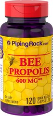Piping Rock	BEE Propolis 600 mg 120 Капсул Добавки на основе трав
