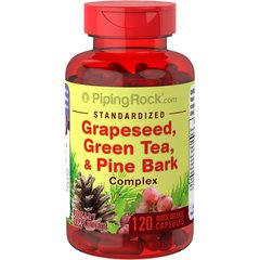 Piping Rock	Grapeseed, Green Tea & Pine Bark Complex 120 capsules Добавки на основі трав