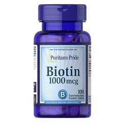 Puritan's Pride Biotin 1000 mcg 100 таб Биотин (B7)