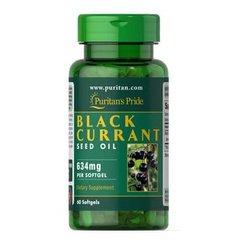 Puritan's Pride Black Currant Seed Oil 634 mg 60 жидких капсул Другие экстракты