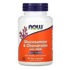 NOW Glucosamine & Chondroitin with MSM 90 капсул Для суглобів і зв'язок