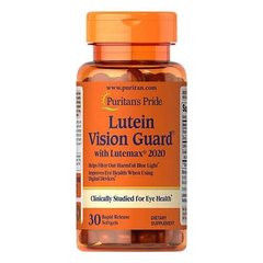 Puritan's Pride Lutein Blue Light Vision Guard with Lutemax 30 капсул Лютеин