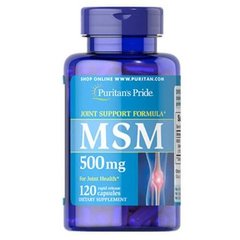 Puritan's Pride MSM 500 mg 120 капсул Глюкозамин и хондроитин