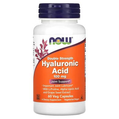 NOW Hyaluronic Acid 100 mg 60 капсул Гиалуроновая кислота