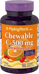 Piping Rock	Chewable Vitamin C 500 mg 90 жевательные таблетки Витамины