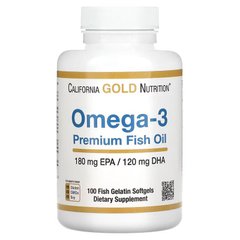 California Gold Nutrition Омега-3 100 капсул Омега-3