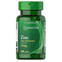 Puritan's Pride Zinc 25 mg 100 таб Цинк