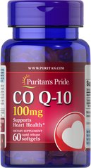 Puritan's Pride Co Q-10 100 mg 60 капсул Коензим Q-10