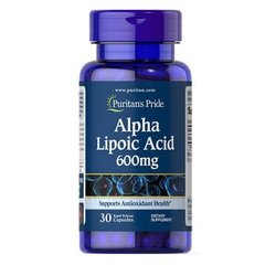 Puritan's Pride Alpha Lipoic Acid 600 mg 30 капс Альфа-ліпоїва кислота