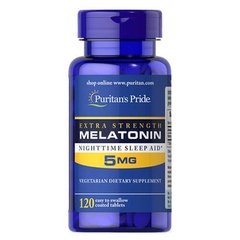 Puritan's Pride Melatonin 5 mg 120 таб. Мелатонін