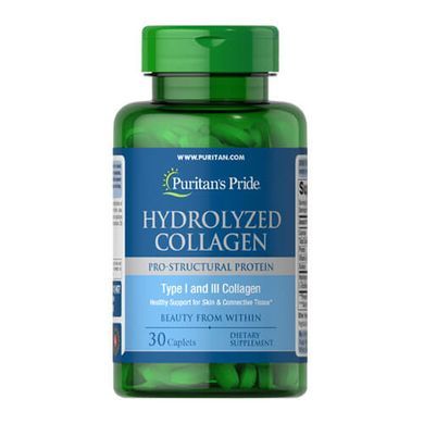 Puritan's Pride Hydrolyzed Collagen 1000 mg 30 таб. Колаген