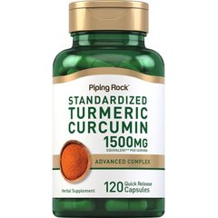 Piping Rock Turmeric Curcumin Standardized Advanced Complex 1500 mg 120 капсул Куркумін
